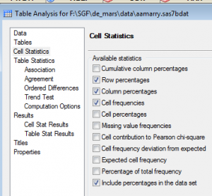 Cell Statistics Window