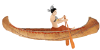 man in canoe
