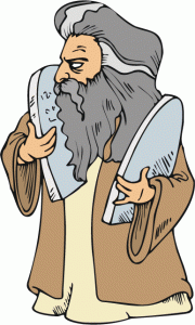 Moses with tablets